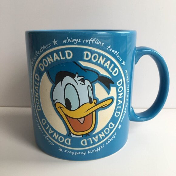 Vintage Authentic Original Disney Parks Donald Duck Oversized Coffee Mug Cup - Picture 2 of 11